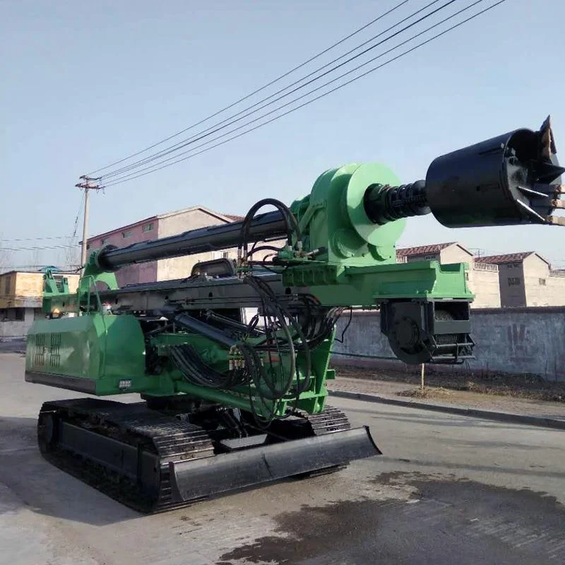 Rotary drilling rig adopts 3 section telescopic drill pipe 360 degree rotary drilling and piling