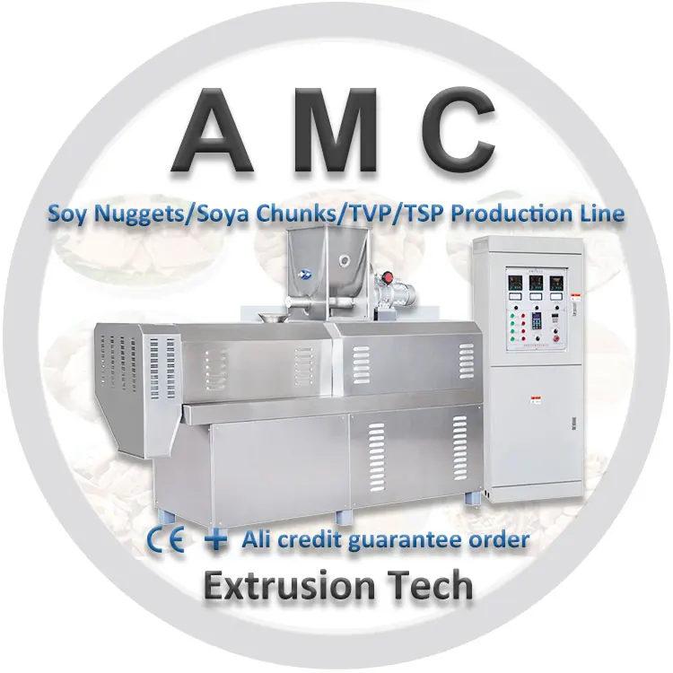 Americhi soy protein manufacturing machine + soya nugget machinery + soy extruder