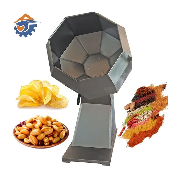 2023 New snack food seasoning flavoring powder peanut coating machines