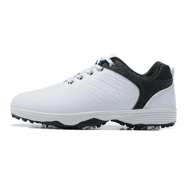  New Arrival Microfiber Leather Material PGAM Breathable Water Proof Golf Shoes for Men Stud Spikes Rotary Turn Buckles