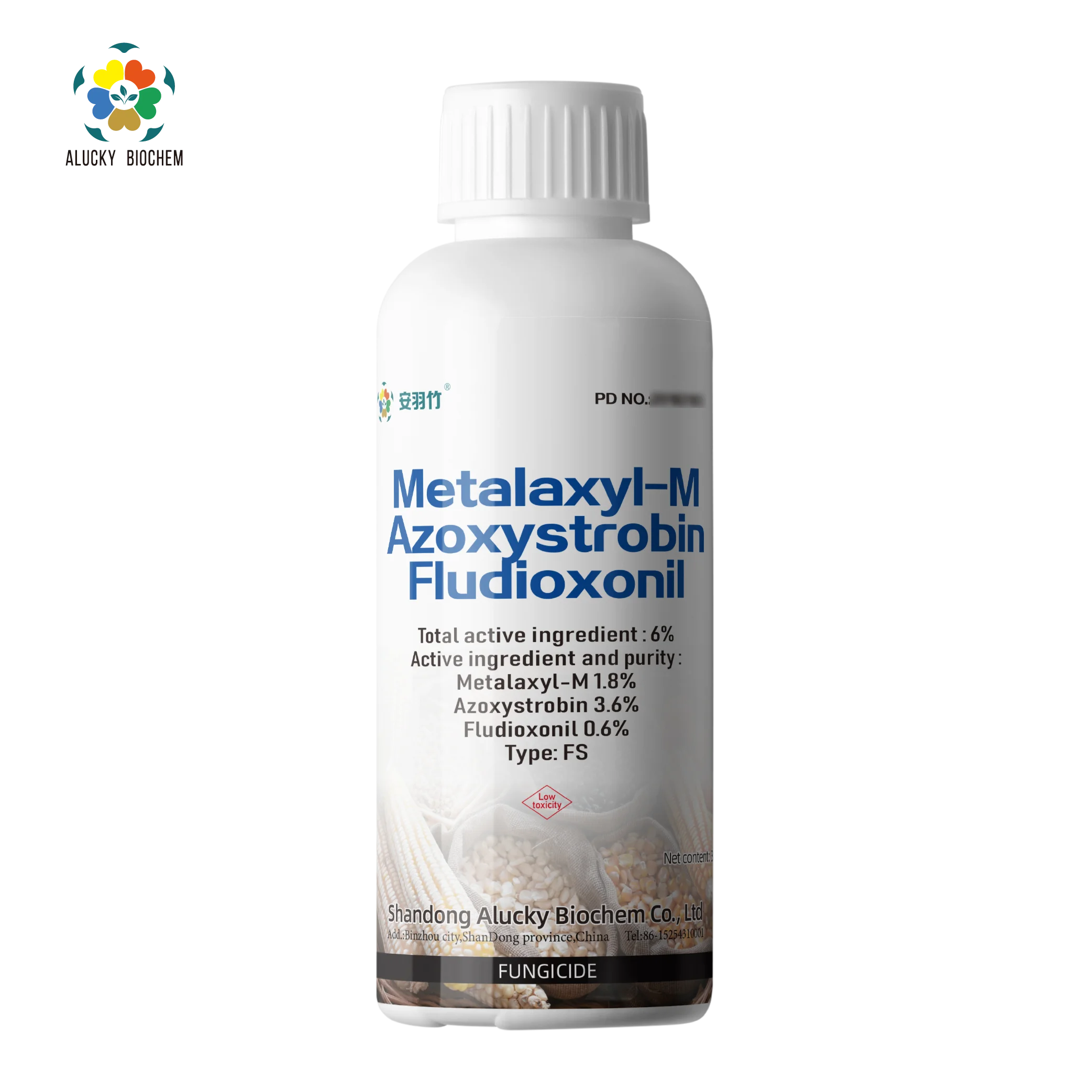 
131860-33-8 Pre-mixture fungicide buy azoxystrobin fungic FS Metalaxyl-M 1.8% Azoxystrobin 3.6% Fludioxonil 0.6% 