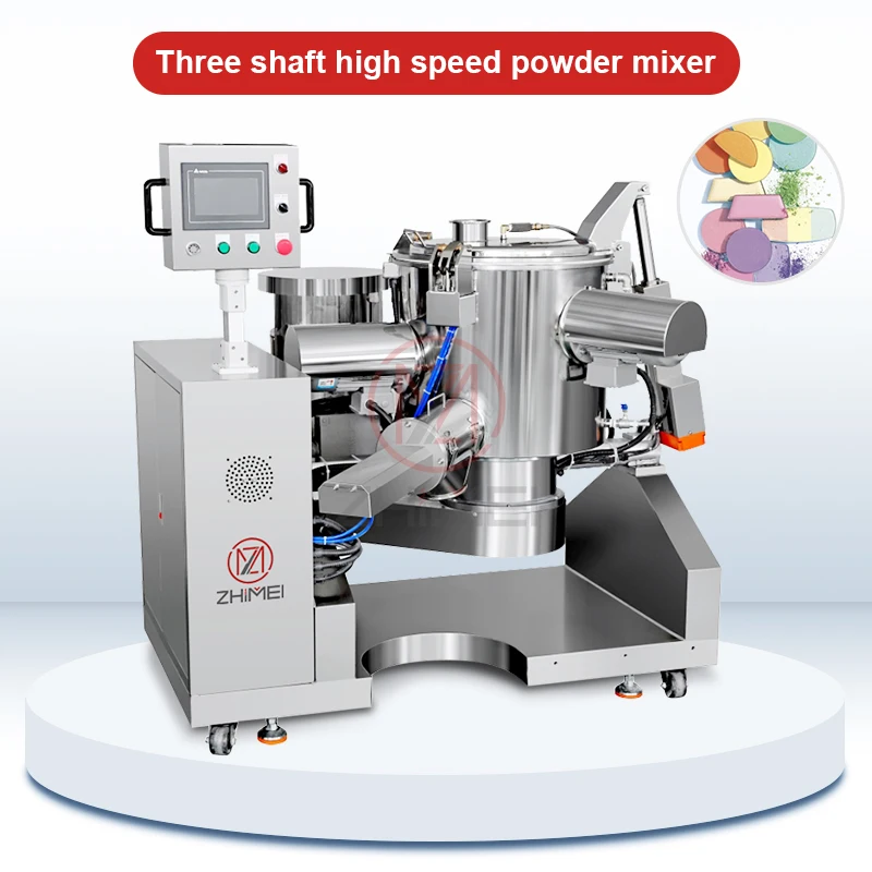 ZHI MEI Powder Mixer Machine Powder Blending Machine Three Shaft High Speed Powder Mixer With Ex-works Price
