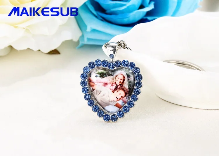 Valentine day gifts sublimation heart shape keychain for love