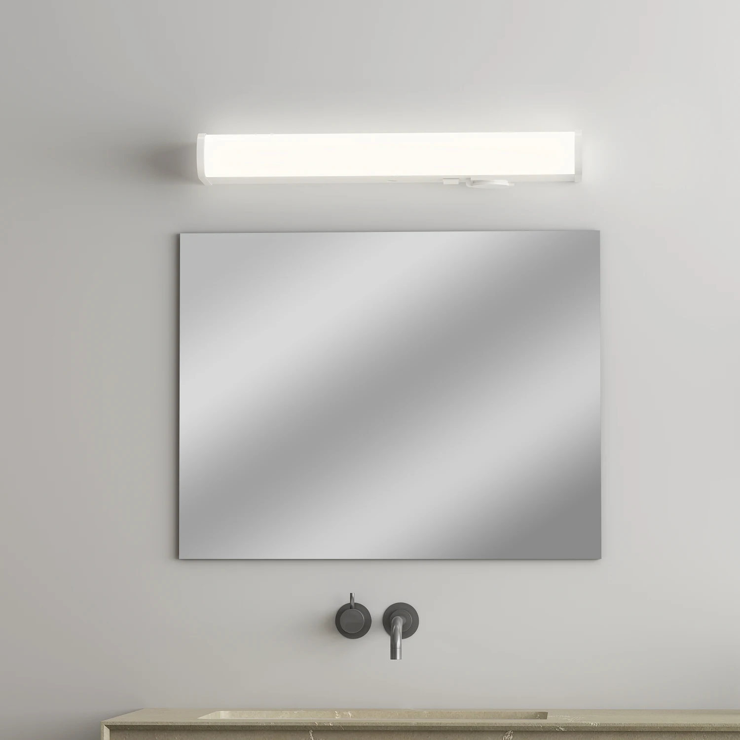 IMVSINCERE LED Wall Mounted Bathroom Lights  with EU socket T8 fixture for bathroom light with shaver socket 95cm 12w ip44