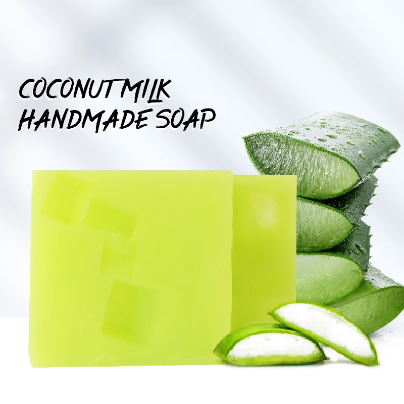 Detox Acne Skin Care Aloe Vera Gel 100% Pure Aloe Vera Gel Natural Whitening Soap Aloe Vera Soaps Essential Oil Handmade Soap