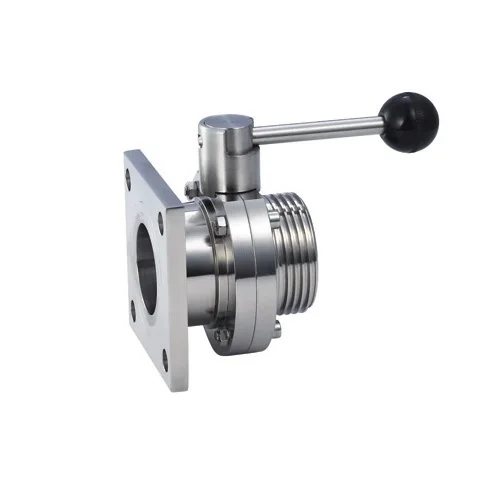 non standard customized stainless butterfly valve half thread and flange