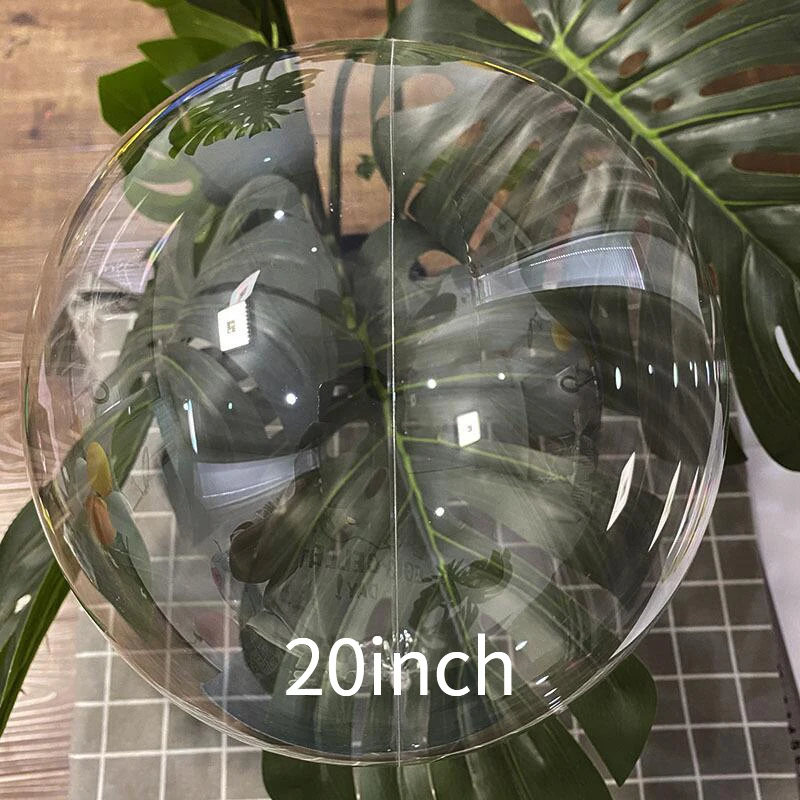 Hot Selling 10 18 24 36 Inch Stretchable Transparent Clear Round Plastic Bubble Bobo Balloon For Party Decoration ballons print
