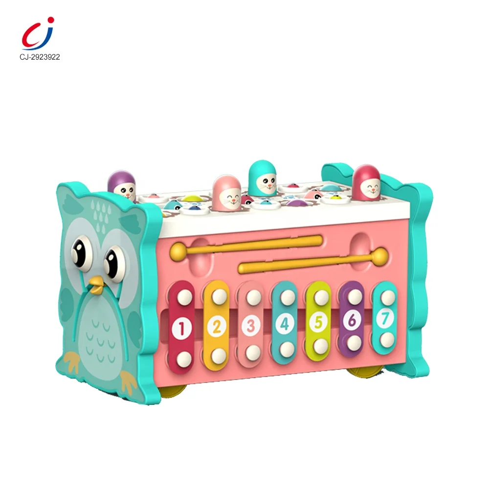 Chengji 2024 new arrivals children educational 6 in 1 magic box whack a mole montessori toys activity cube for toddler