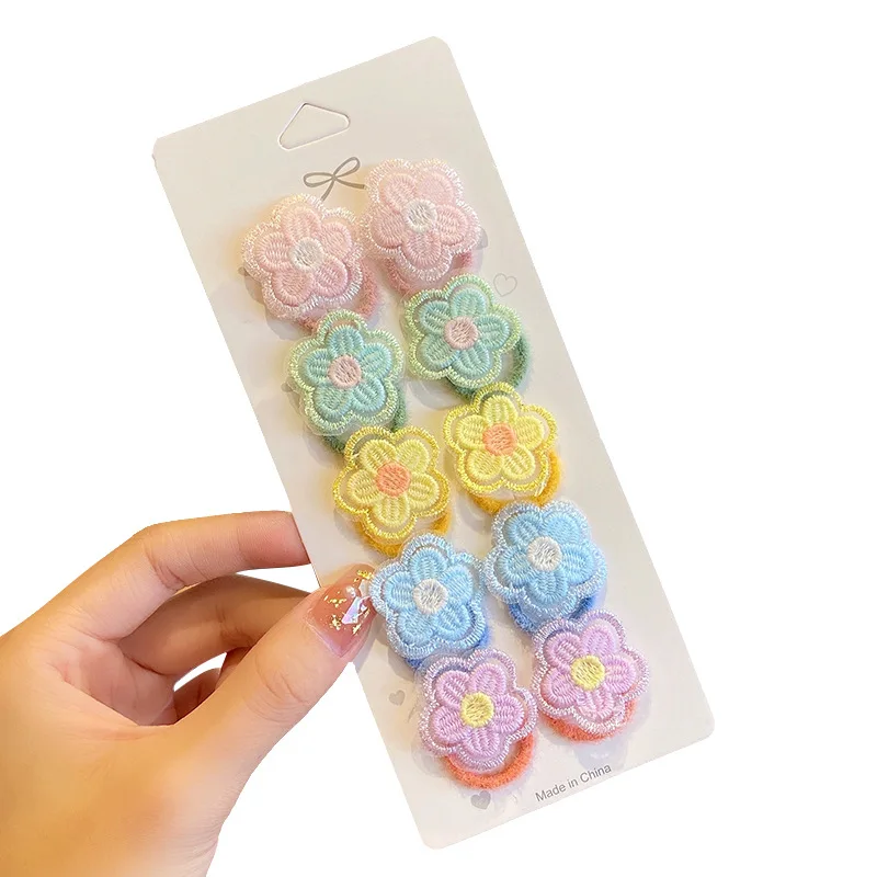 10 pcs/set Butterfly Headband Flower Hair Accessories Design Elastic Hair Tie for Kids Girls