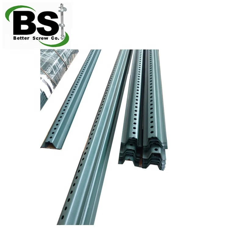 Pre-punched-holes U Shaped Post Galvanized or Powder Coated Used for Airport Fence with Optional Color