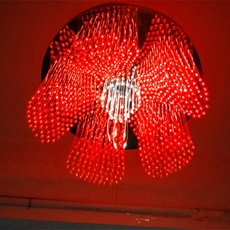 Free shipping LED fiber optic crystal chandelier for KTV/Hotel/Shopping Mall/Coffee House/company office