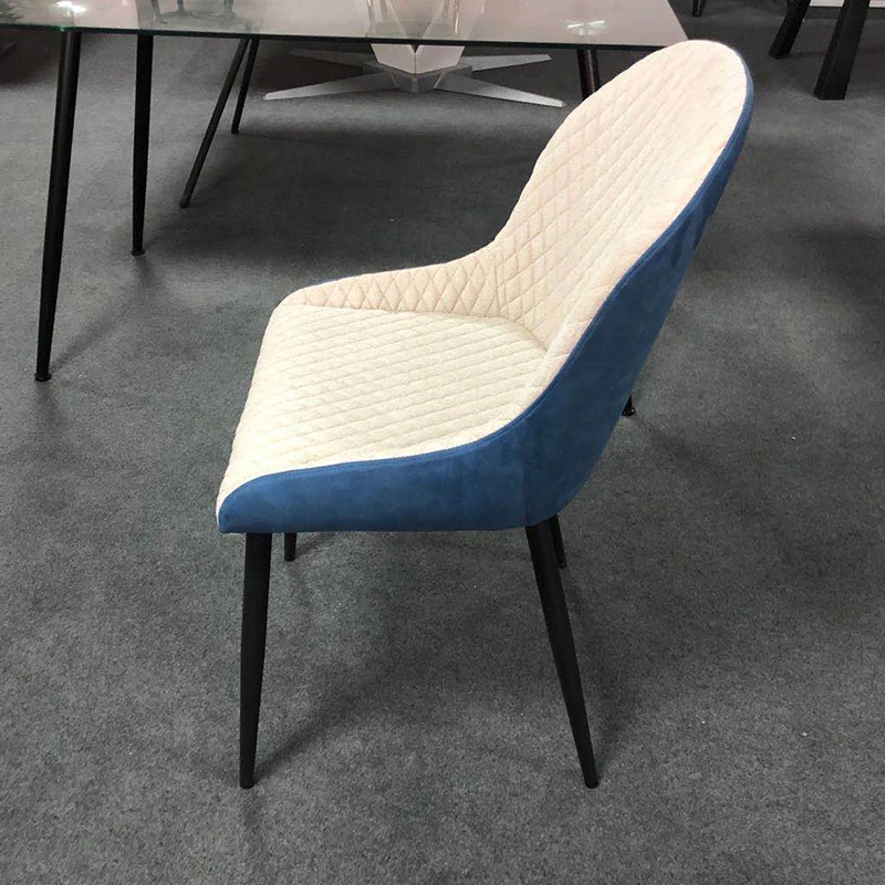 
EURO popular comfortable PU seat metal tube leg dining chair 