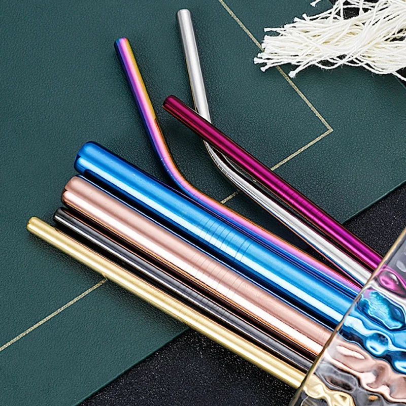 Оптовая продажа многоразовая металлическая соломенная 304 из нержавеющей стали