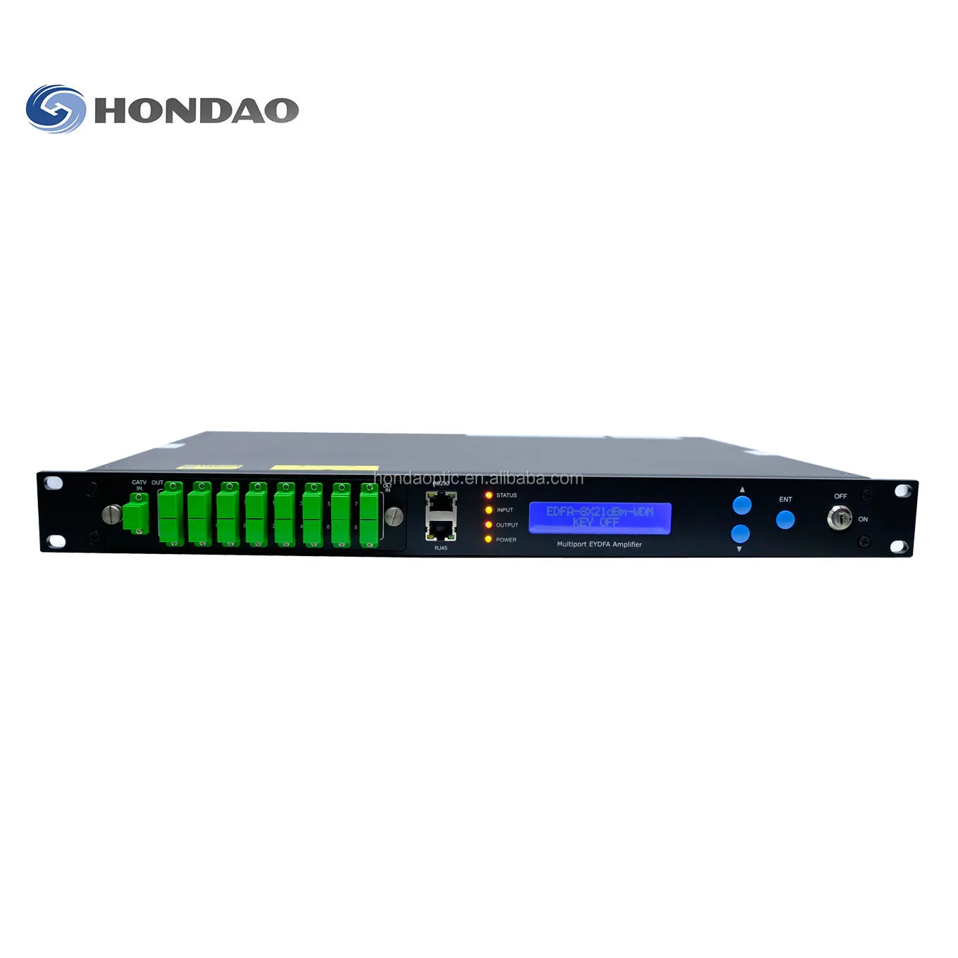 HONDAO Triple Play GPON EPON OLT Network PON WDM 1550 CATV EDFA 16 Output Port EYDFA