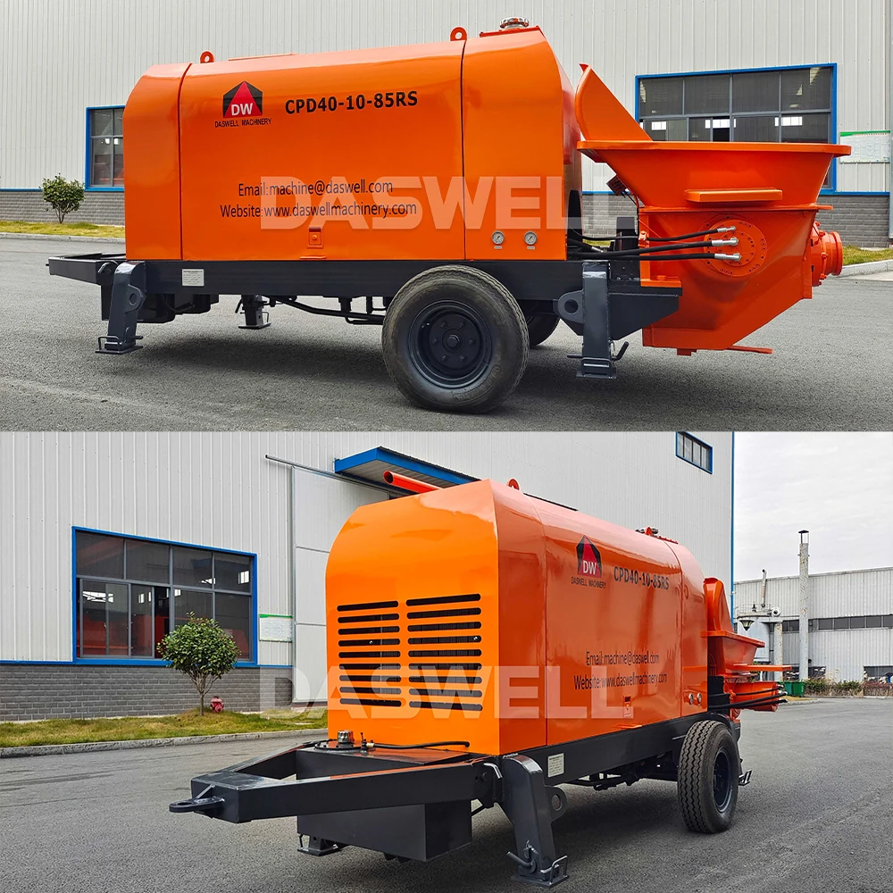 mobile cement mortar pump small diesel portable concrete pump for cement pumping