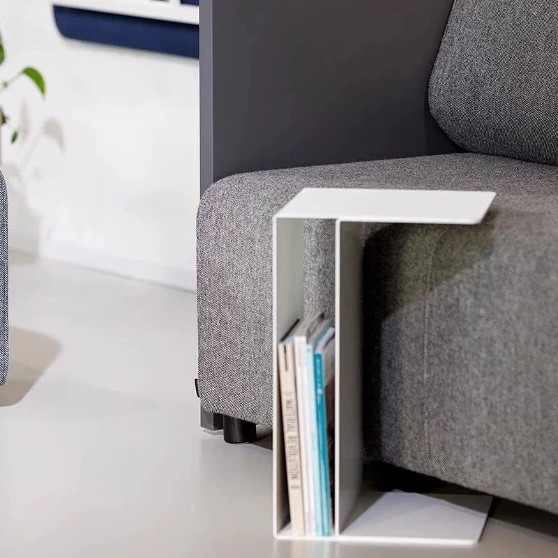 Modern C Shape Side Table with Magazine Rack for Sofa Coffee Table