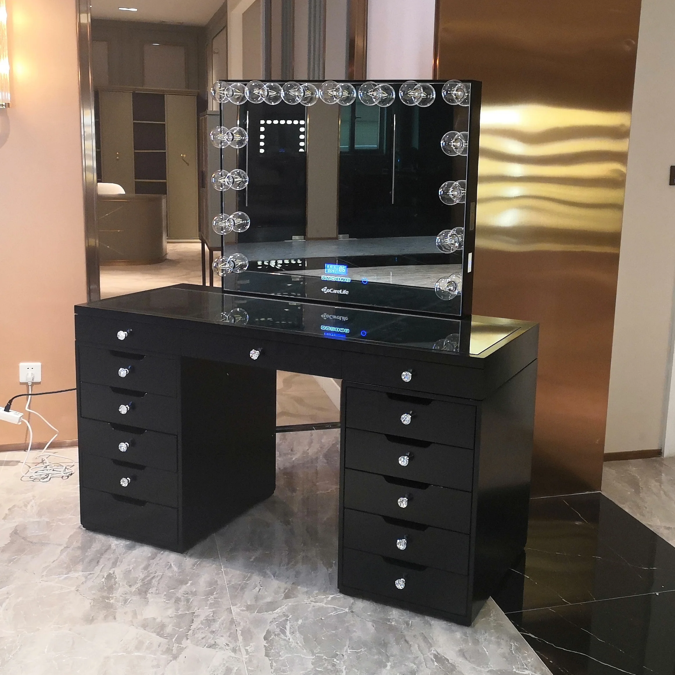Stock in US! Docarelife Girls Dressers Berdroom Furniture Cosmetic Vanity Table Makeup Dresser with