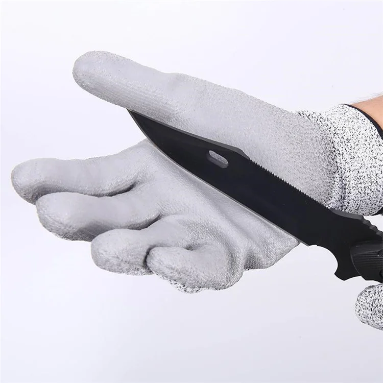Anti-Cut Level 5 Protection Safety Work PU Cut Resistant Gloves