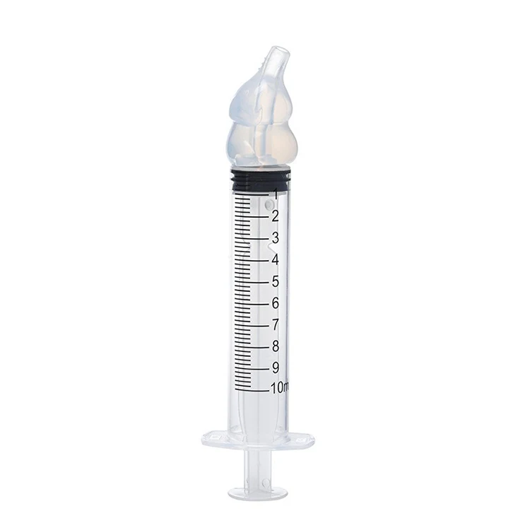 2024 new arrival bpa free soft silicone baby nasal aspirator manual flushing type syringe baby nasal aspirator