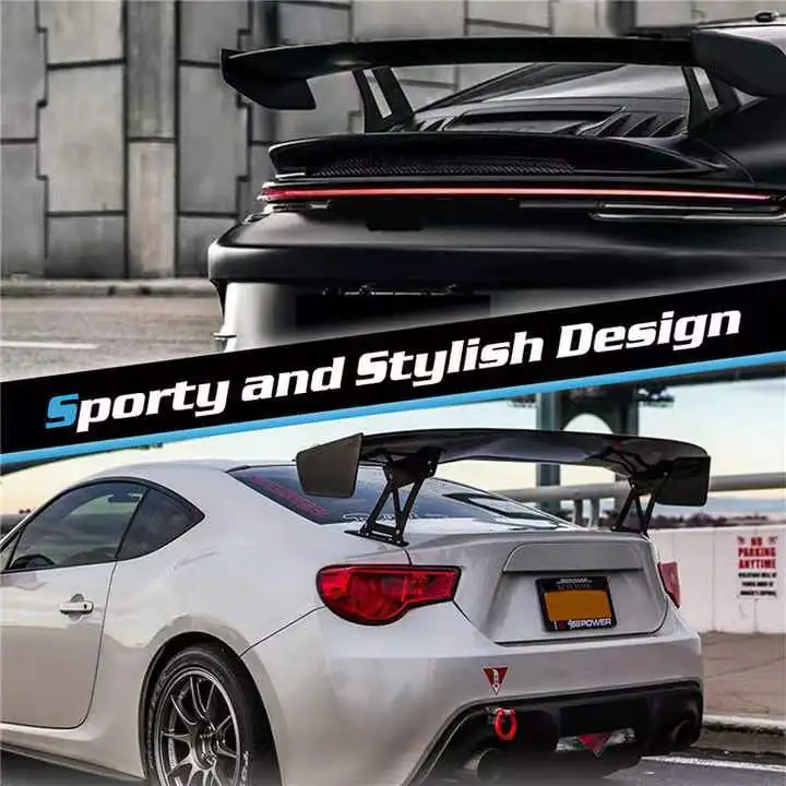 car Universal Adjustable Rear Trunk Spoiler Racing Wing Carbon Fiber GT-Style Automobile modified Tail Wing trim kit