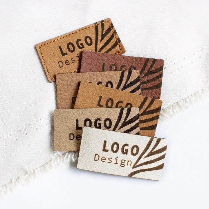 No Minimum Factory Custom luxury Logo Badge Garment Patch Leather PU Label