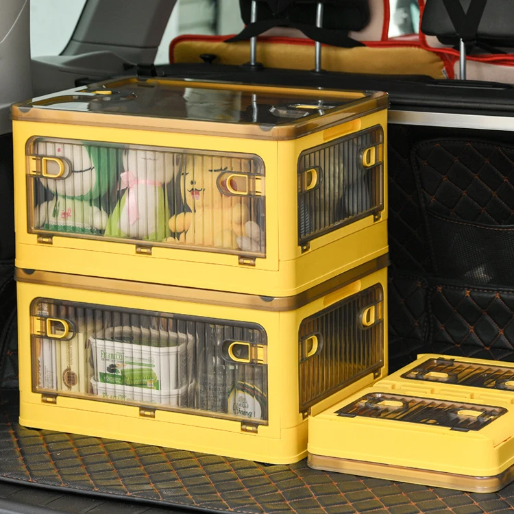 KiMin sale 84L Large plastic storage box toys collapsible storage box with lid and wheels stackable storage organizer