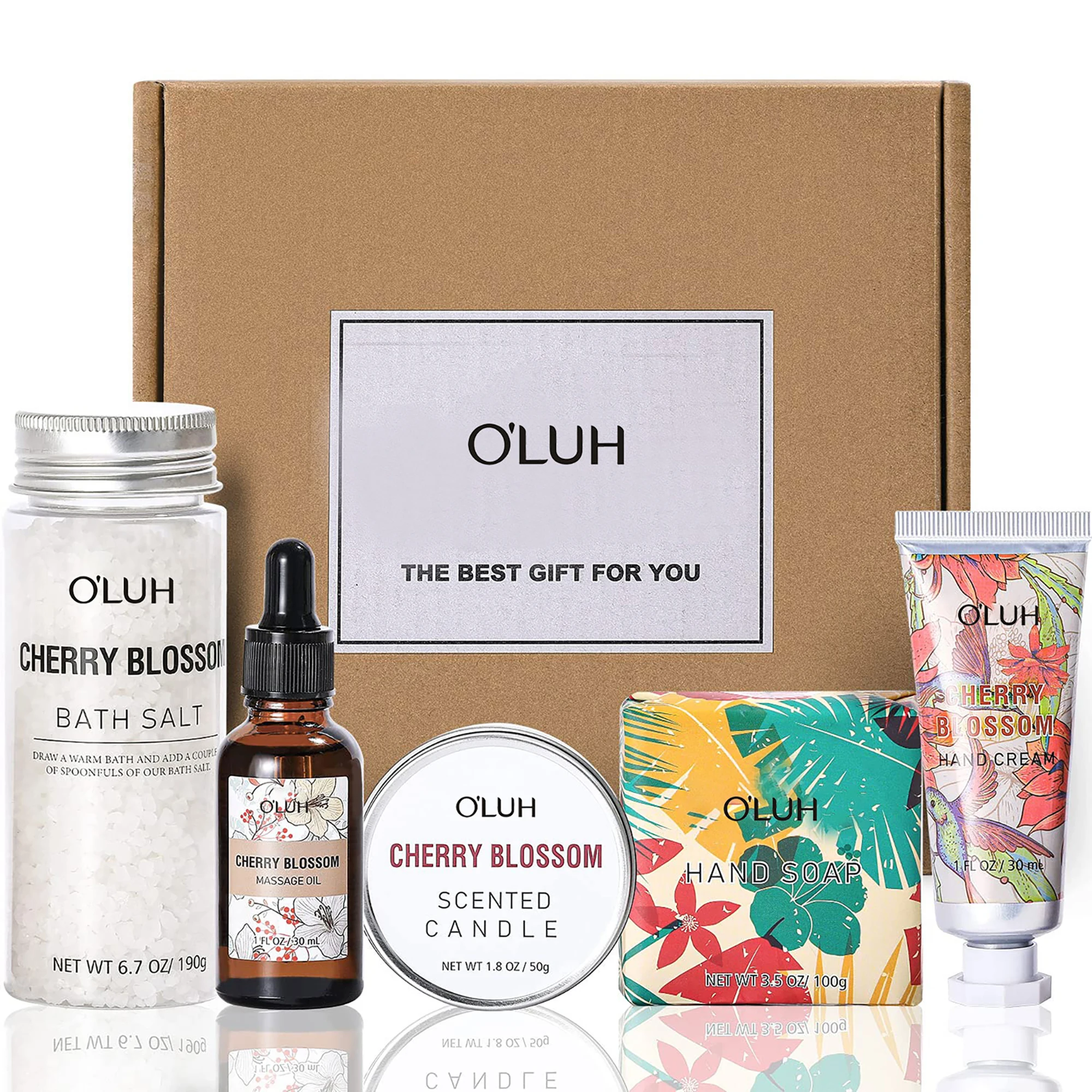 Customized Bath Soap Set Bath Natural Cherry Blossom Spa Gift Set