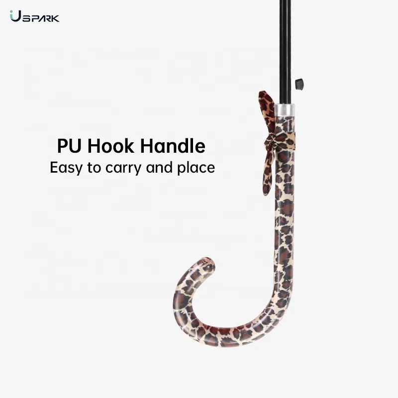 23inch Polka Dot Leopard Lace Superfine Superlight Fashion Straight Umbrella For Women