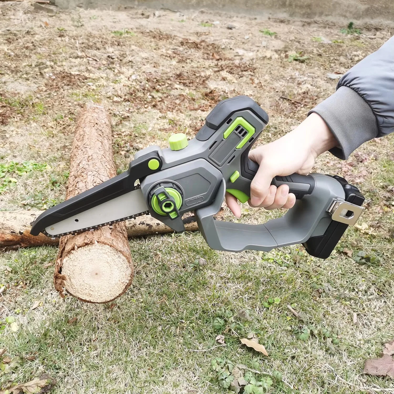 Professional 18v Lithium Battery Powered Brushless Tool-Free Cordless Chainsaws Rechargeable Wood Cutting Mini Chain Saw Machine
