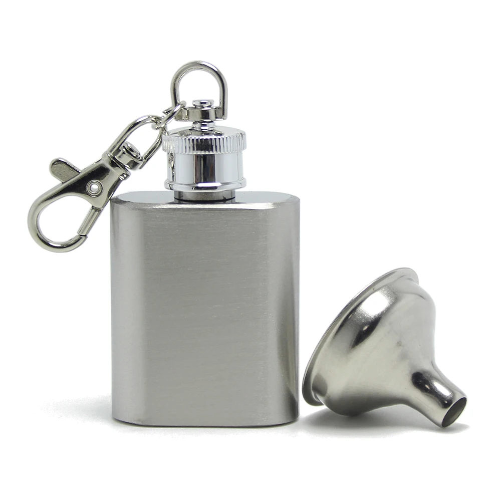 1oz 30ML Keychain Multitool Metal Alcohol Bottle Pocket Whiskey Drink Flasks Gifts Mini Stainless Steel Hip Flask Alcohol Flask