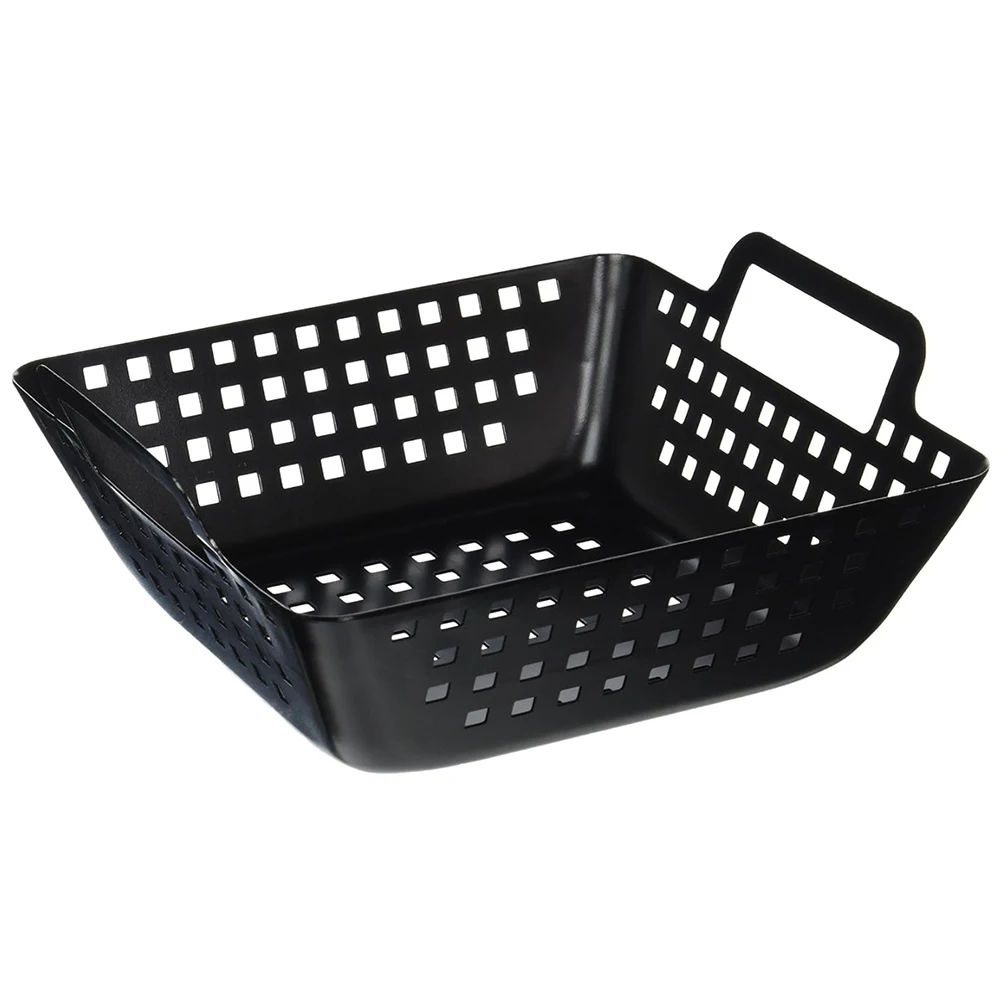 BBQ Non-Stick Deep Vegetable Wok Black Bbq Grill Pan With Double Handle