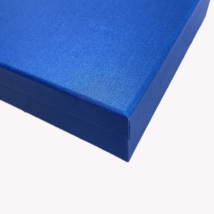 Wholesale Rigid Blue Wine Glasses Cardboard Boxes Custom Logo Paper Gift Box Packaging Gift Box With Satin