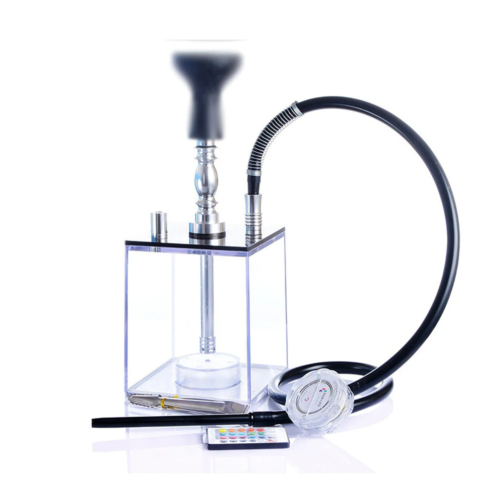 Wholesale Shesha Hooka Russian Narguil Chicha Portable Wookah Plastic Shisha Acrylic Set Hookah With Led Light