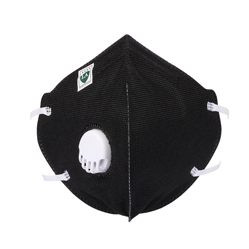 Custom KN95 certificated ear loop kn95 black dust face mask pollution respirator