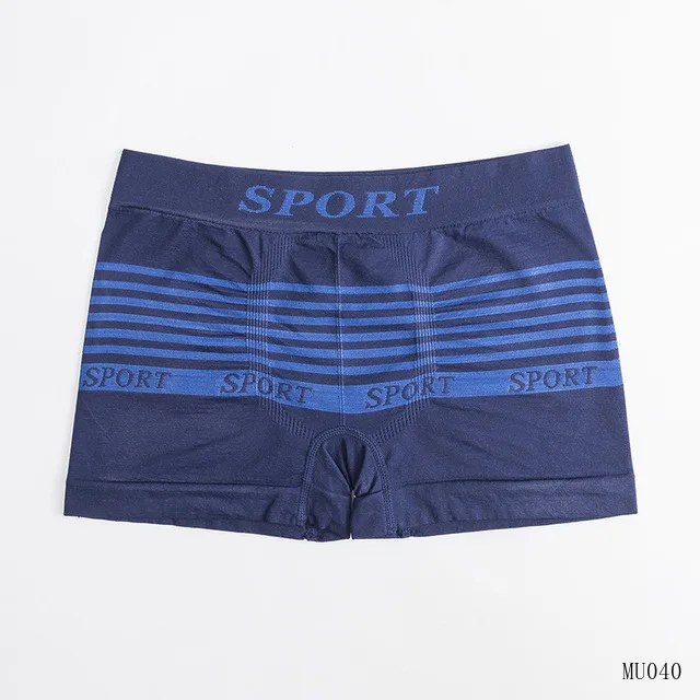 new style wholesale in stock polyester seamfree seamless mens boxer  briefs