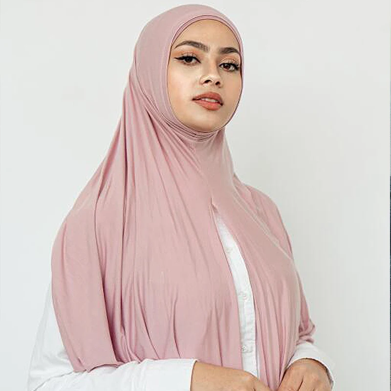 JRC sports instant  one loop jersey hijab scarf split stretchy jersey scarf ready to wear instant hijab