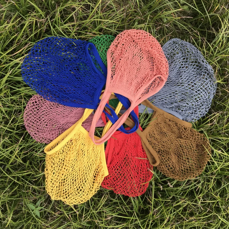 Wholesale 100% Organic  Eco-Friendly Packaging Fruit Vegetable Recyclable Fruit Small Jute Organic Cotton Bag