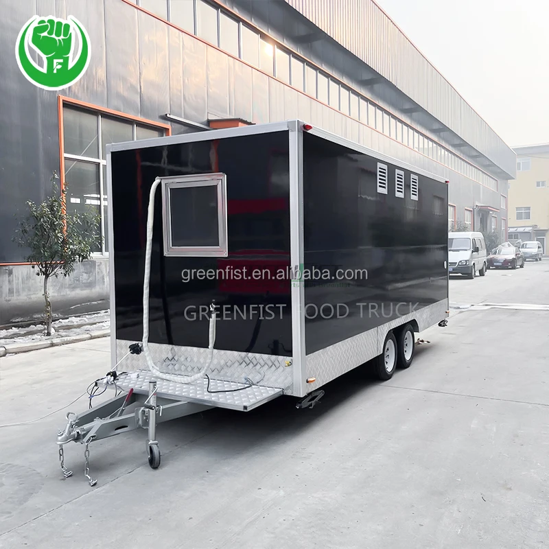 2024 Brand new Customized DOT Certified 500*210*210cm mobile food truck with full kitchen foodtruck pizza food bar trailer food