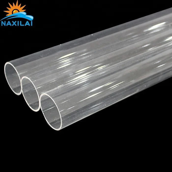 Naxilai High Quality Transparent Clear Polycarbonate Pipe Colorful PVC PC PMMA Acrylic Plastic Tube