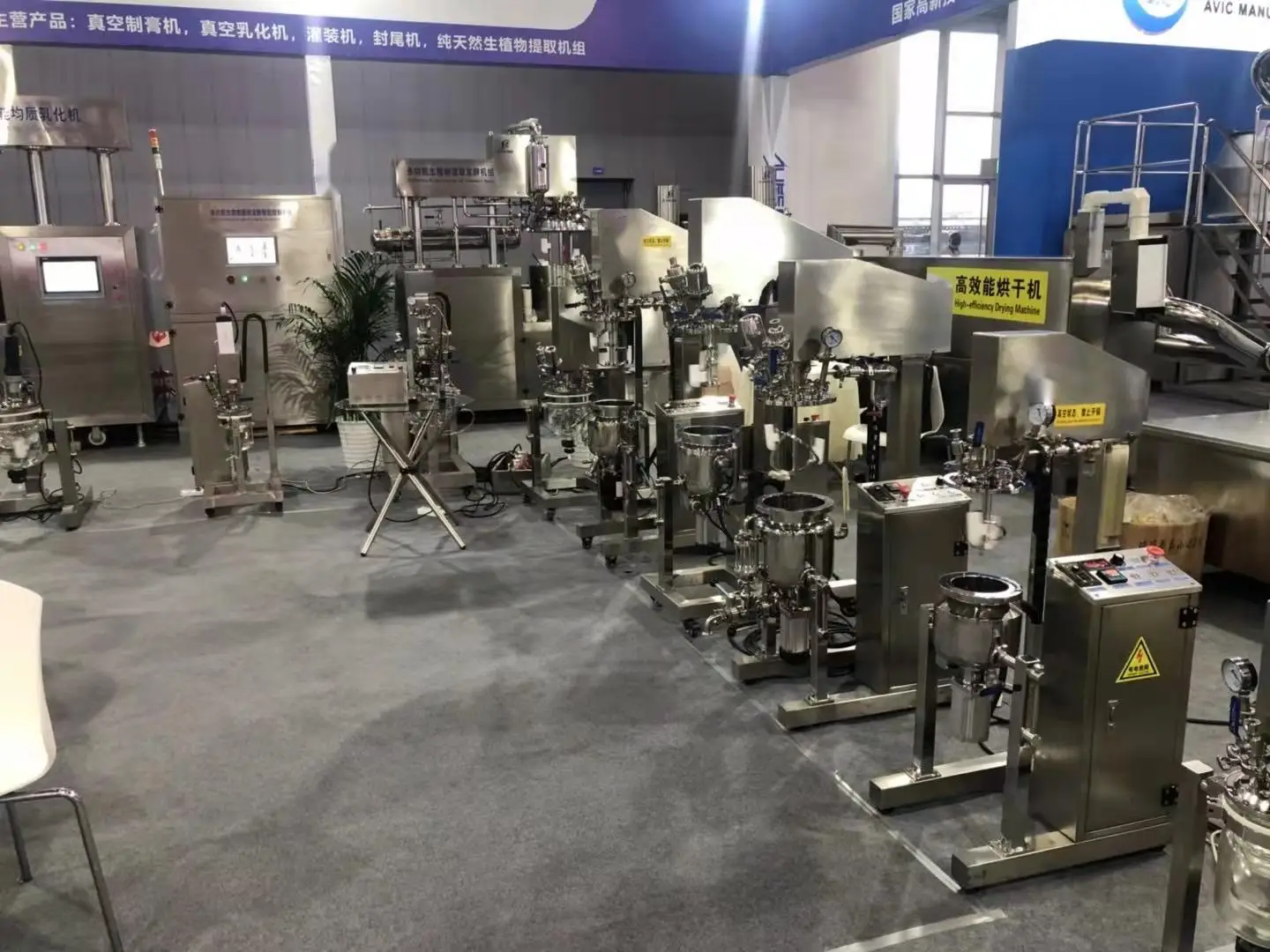 QIHANG Paste Cream Cosmetic Cream Mixing Making Machine Mixer Vacuum Homogenizing Emulsifier