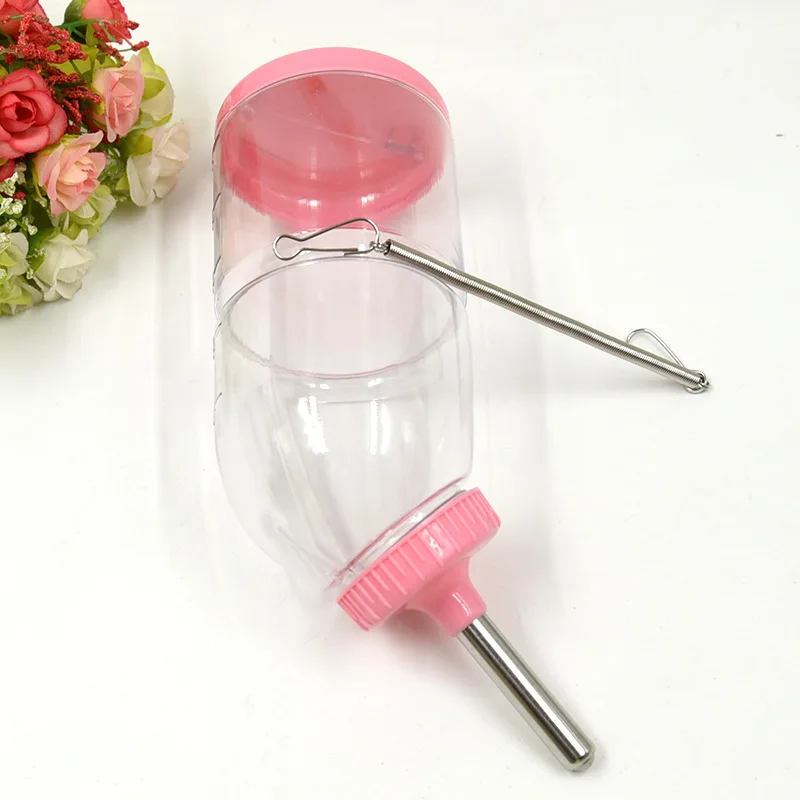 Wholesale 500ML Pet water bottle feeder drinker for dog bird rabbit cage
