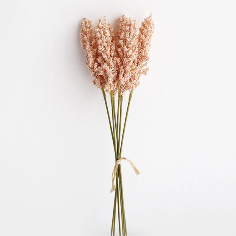 Cheap Artificial Flower 6 Pieces /Bundle PE Lavender Wholesale Plant Wall Decoration Bouquet Material Manual Diy Vases for Home