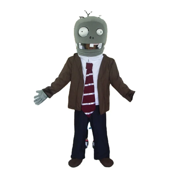 Ужасный костюм-талисман «серые Растения против Зомби» на Хэллоуин