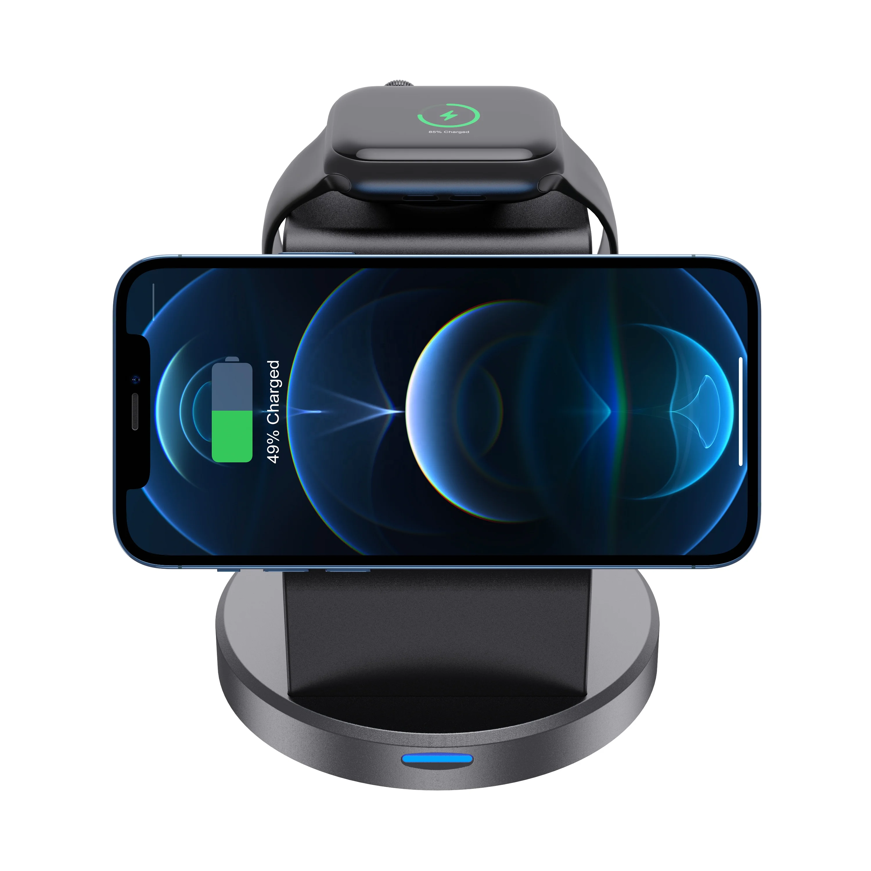 3-in-1 Smart Magnetic Wireless Charger TYPE-C Interface Simultaneous Charging Mobile Phones Watches Multiple Protections