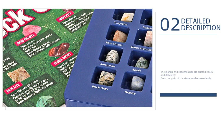 Intermediate rock mineral collection natural stone specimen crystal spot wholesale kids toys 9