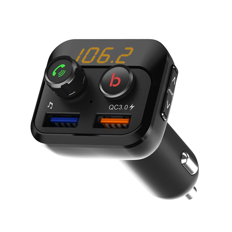 
Amazon Best Selling Handsfree fm transmitter 5.0 version,support QC3.0 quick charge 