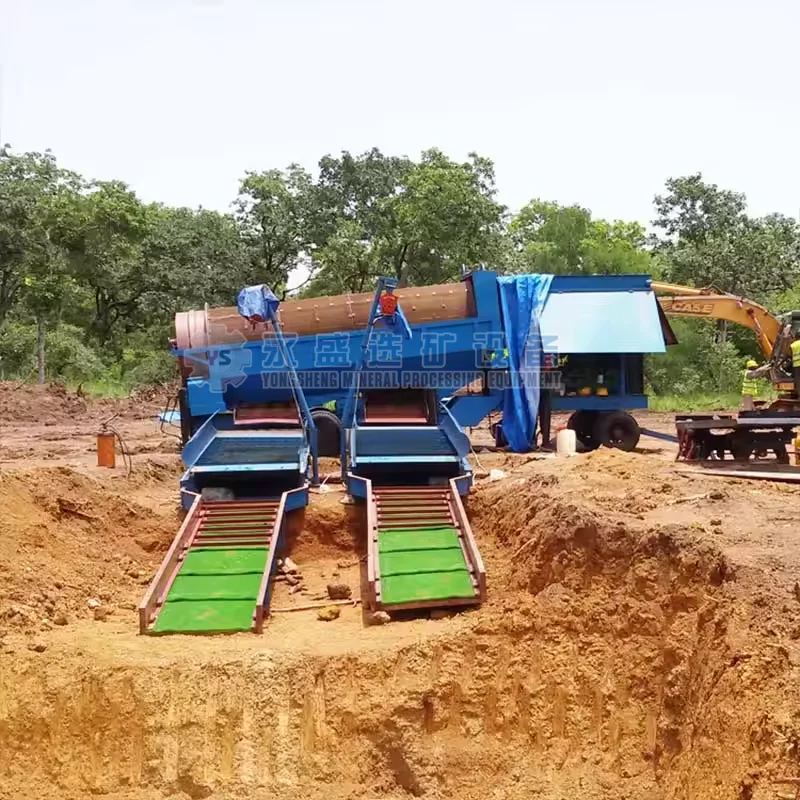 China Complete Alluvial Placer gold sand wash plant machine gold diamond chrome Tin Tantalum trommel wash plant