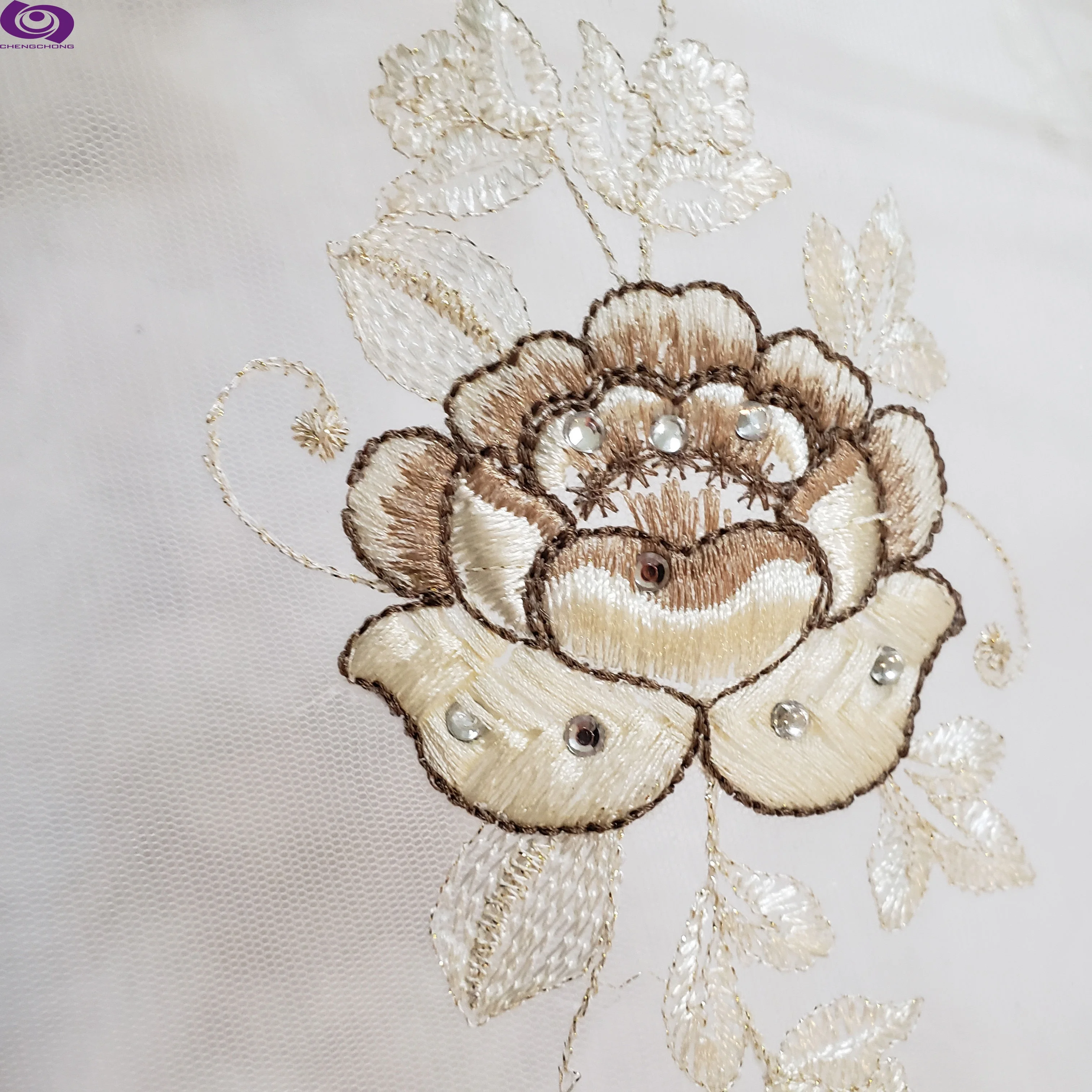 The best seller Turkey &Russia Designs  European-style mesh embroidery fashional textile