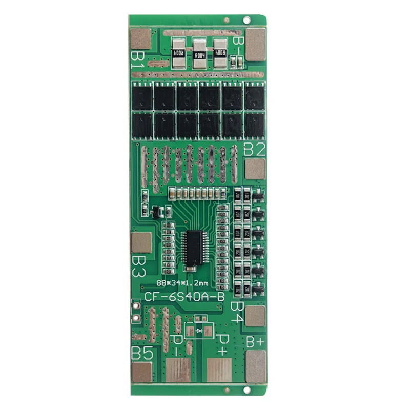 Cheap Small Size 6S 24V 20A 40A Li ion BMS Same Port with Balance Polymer Battery Protection Circuit Board Solar Lighting BMS