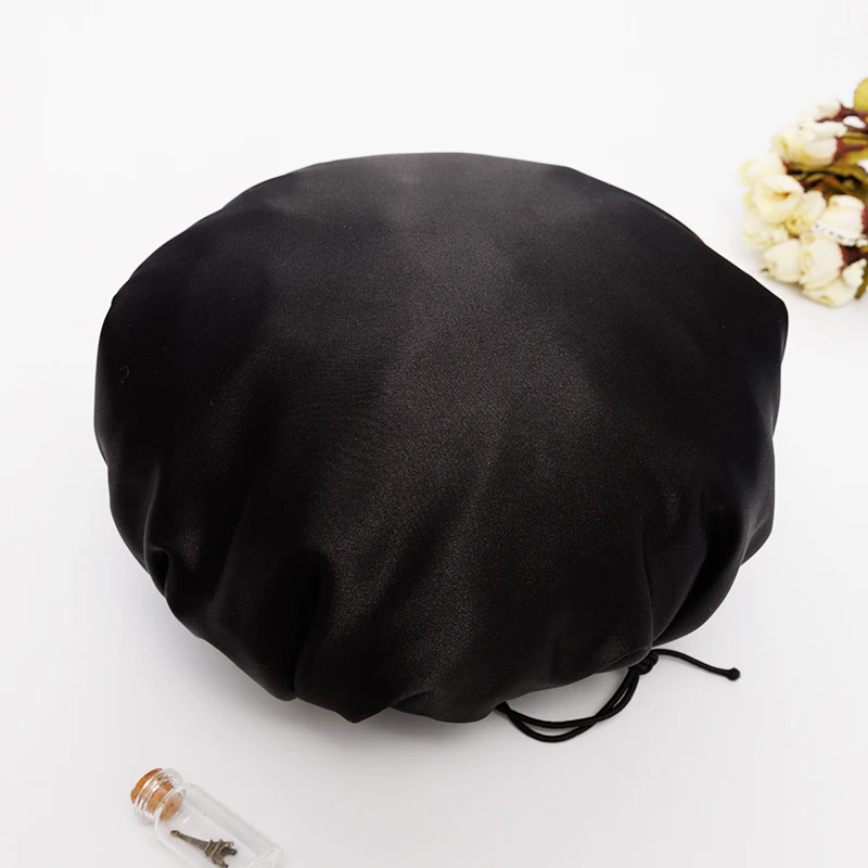 Sleep Night Cap Silk satin Hair Bonnet Silk Turban Women Custom Travel Adult Hair Accessory Cap